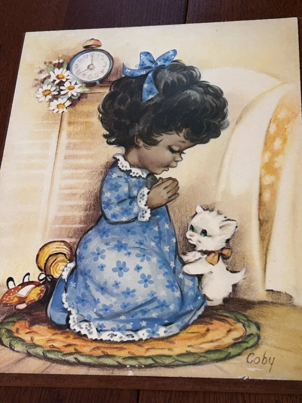 Vintage Coby art prints children praying
